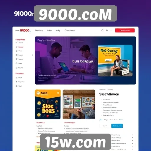 Análise da interface do site 9000.coM